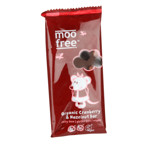 VeganFabulous - MooFree - Organic Cranberry And Hazelnut Bar